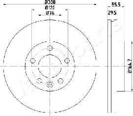 Japanparts DI-0953 - Bremžu diski ps1.lv