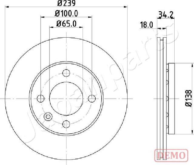 Japanparts DI-0952C - Bremžu diski ps1.lv