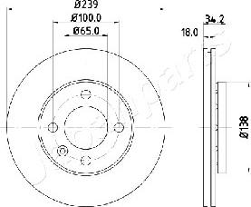 Japanparts DI-0952 - Bremžu diski ps1.lv