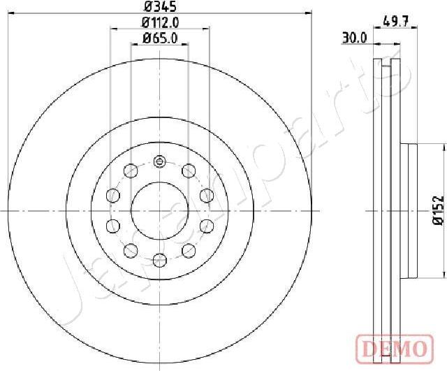 Japanparts DI-0908C - Bremžu diski ps1.lv