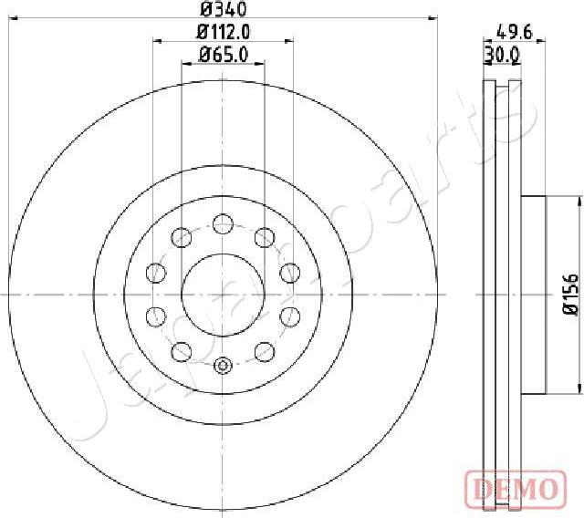 Japanparts DI-0907C - Bremžu diski ps1.lv