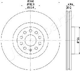 Japanparts DI-0907 - Bremžu diski ps1.lv