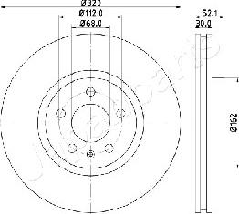 Japanparts DI-0919 - Bremžu diski ps1.lv