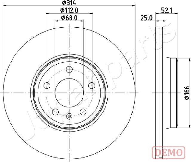 Japanparts DI-0916C - Bremžu diski ps1.lv