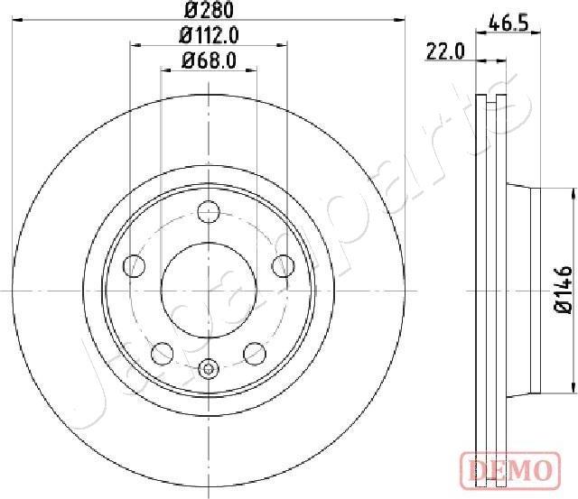 Japanparts DI-0911C - Bremžu diski ps1.lv