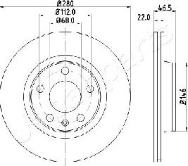 Japanparts DI-0911 - Bremžu diski ps1.lv