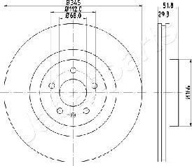 Japanparts DI-0918 - Bremžu diski ps1.lv