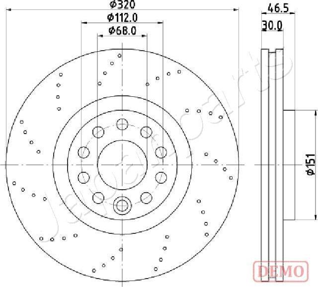 Japanparts DI-0913C - Bremžu diski ps1.lv