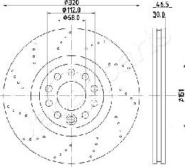 Japanparts DI-0913 - Bremžu diski ps1.lv