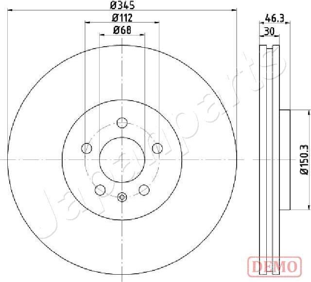 Japanparts DI-0912C - Bremžu diski ps1.lv