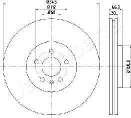 Japanparts DI-0912 - Bremžu diski ps1.lv