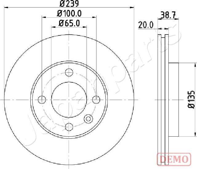 Japanparts DI-0939C - Bremžu diski ps1.lv