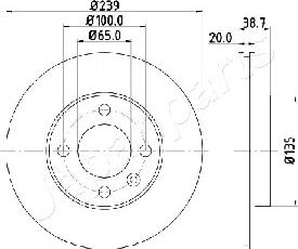 Japanparts DI-0939 - Bremžu diski ps1.lv