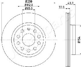 Japanparts DI-0934 - Bremžu diski ps1.lv