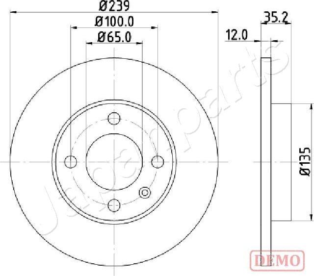 Japanparts DI-0938C - Bremžu diski ps1.lv