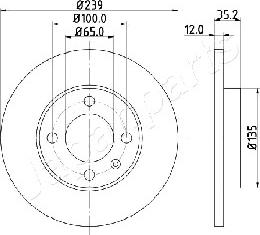 Japanparts DI-0938 - Bremžu diski ps1.lv