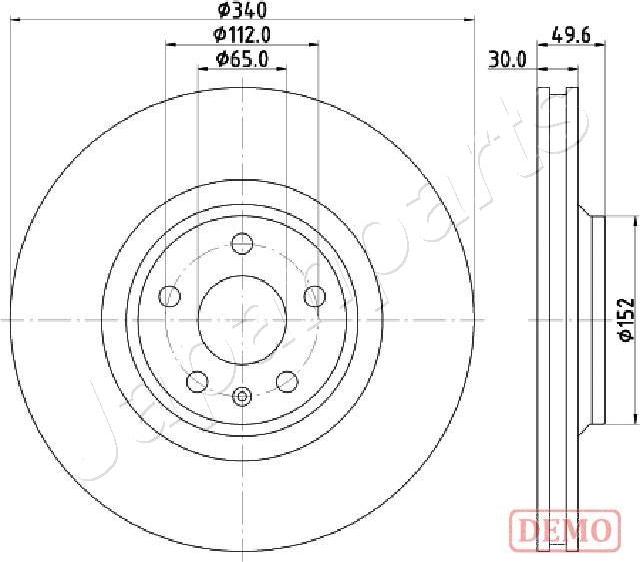 Japanparts DI-0932C - Bremžu diski ps1.lv