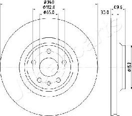 Japanparts DI-0932 - Bremžu diski ps1.lv