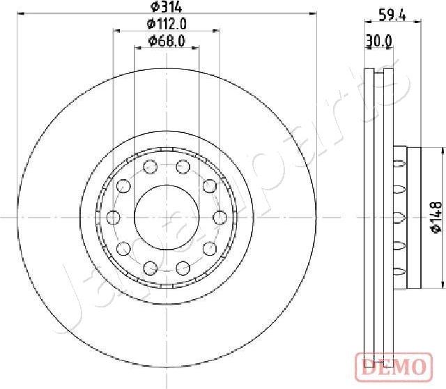 Japanparts DI-0924C - Bremžu diski ps1.lv