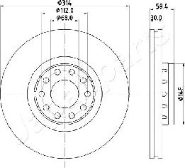 Japanparts DI-0924 - Bremžu diski ps1.lv