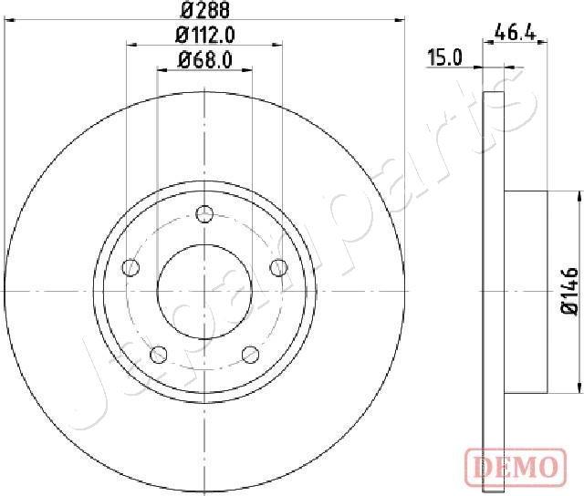 Japanparts DI-0923C - Bremžu diski ps1.lv