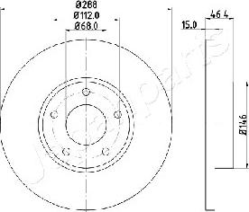 Japanparts DI-0923 - Bremžu diski ps1.lv