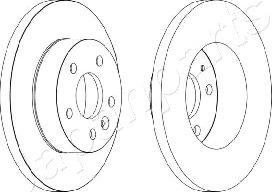 Japanparts DI-0565 - Bremžu diski ps1.lv