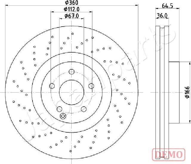 Japanparts DI-0527C - Bremžu diski ps1.lv