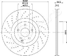 Japanparts DI-0527 - Bremžu diski ps1.lv