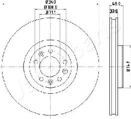 Japanparts DI-0611 - Bremžu diski ps1.lv