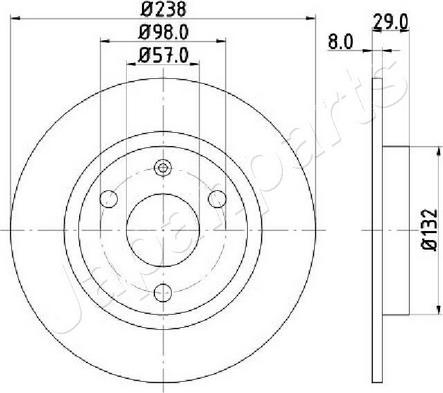 Japanparts DI-0639C - Bremžu diski ps1.lv