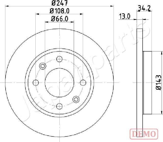 Japanparts DI-0630C - Bremžu diski ps1.lv