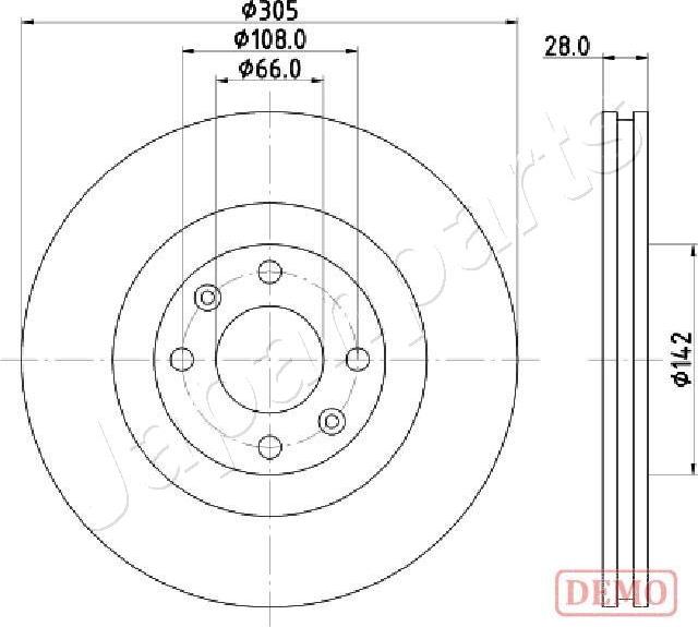 Japanparts DI-0631C - Bremžu diski ps1.lv