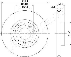 Japanparts DI-0638 - Bremžu diski ps1.lv