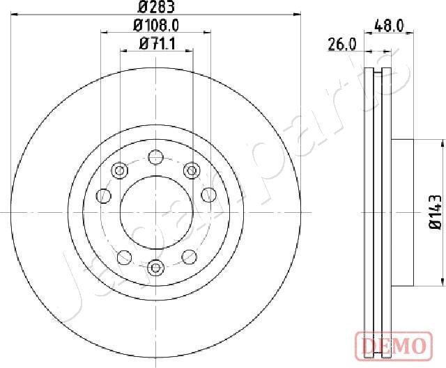 Japanparts DI-0633C - Bremžu diski ps1.lv