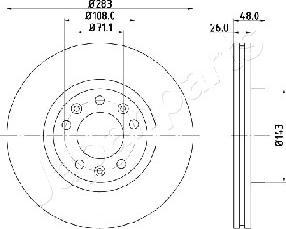 Japanparts DI-0633 - Bremžu diski ps1.lv