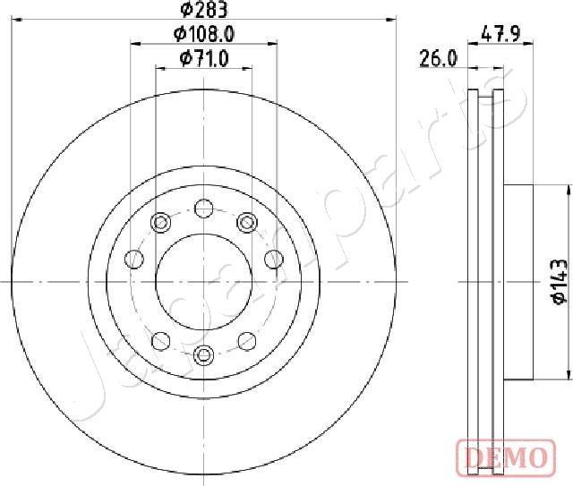 Japanparts DI-0637C - Bremžu diski ps1.lv