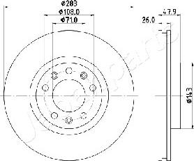 Japanparts DI-0637 - Bremžu diski ps1.lv