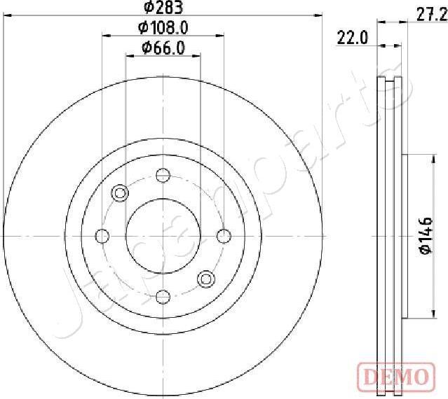 Japanparts DI-0626C - Bremžu diski ps1.lv