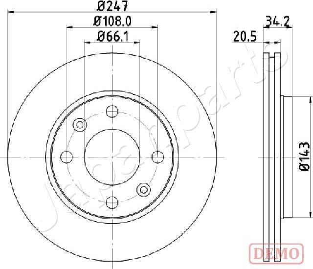 Japanparts DI-0628C - Bremžu diski ps1.lv