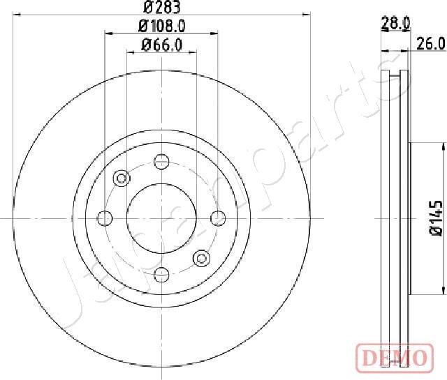 Japanparts DI-0627C - Bremžu diski ps1.lv