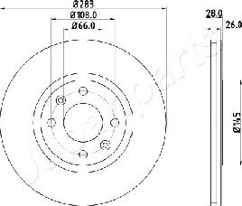 Japanparts DI-0627 - Bremžu diski ps1.lv