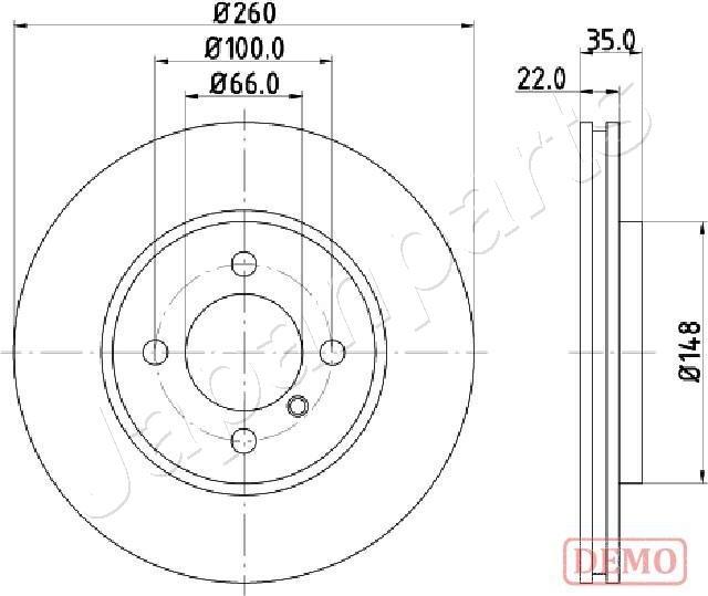 Japanparts DI-0158C - Bremžu diski ps1.lv