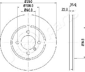 Japanparts DI-0158 - Bremžu diski ps1.lv