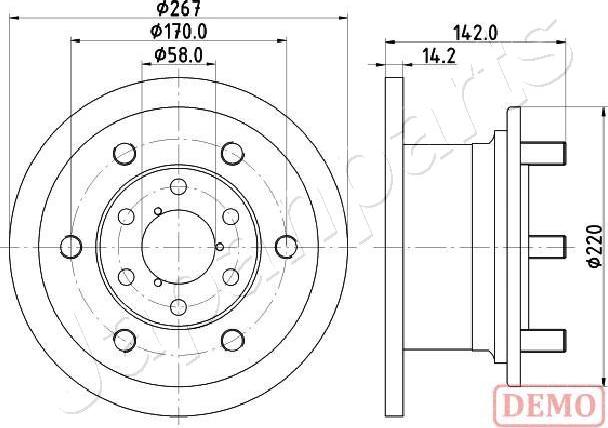 Japanparts DI-0254C - Bremžu diski ps1.lv