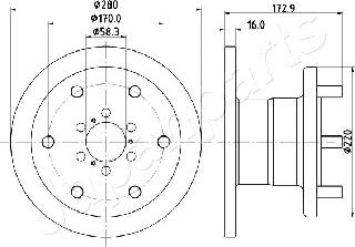 Japanparts DI-0255 - Bremžu diski ps1.lv