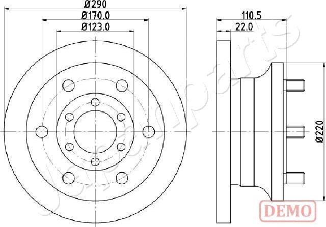 Japanparts DI-0256C - Bremžu diski ps1.lv