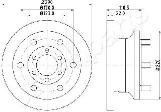 Japanparts DI-0256 - Bremžu diski ps1.lv