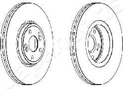 Japanparts DI-0704 - Bremžu diski ps1.lv