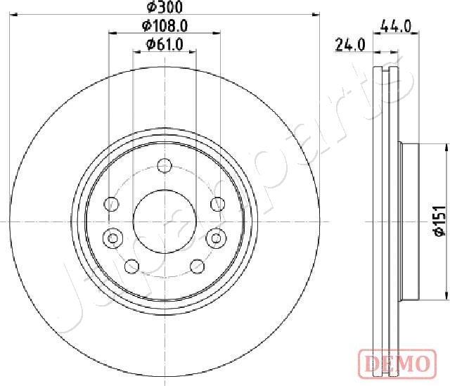 Japanparts DI-0706C - Bremžu diski ps1.lv